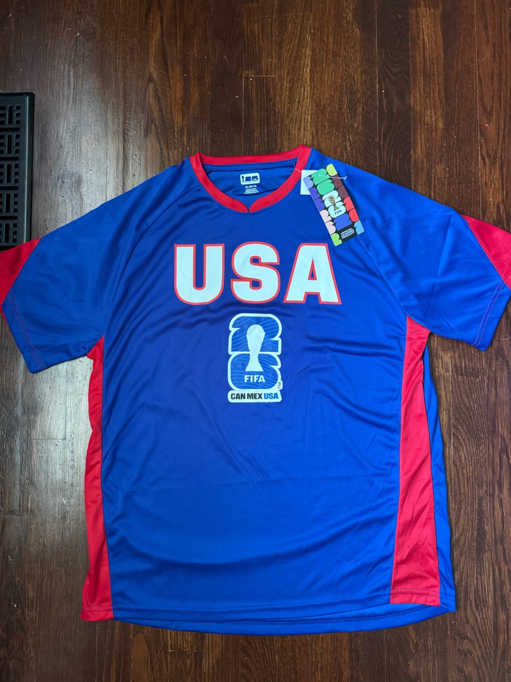USA Men’s Blue & Red Soccer Jersey Shirt Fifa XL